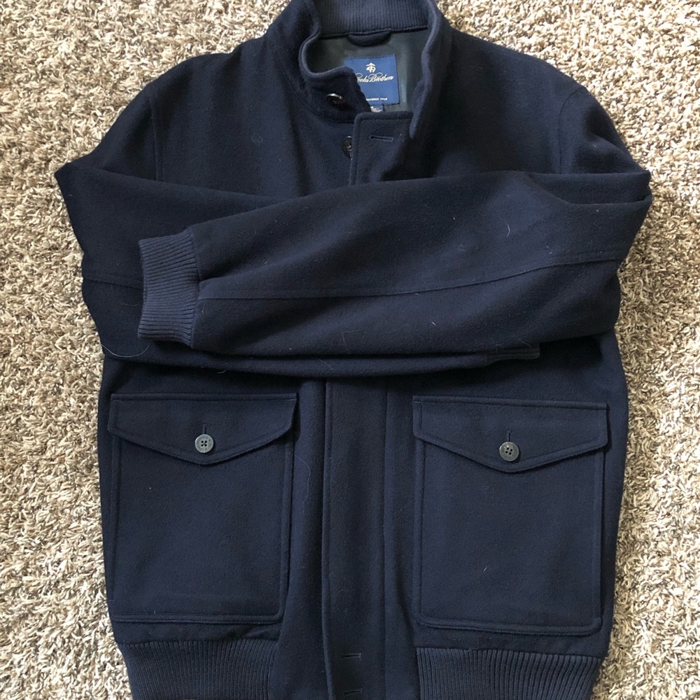 Brooks Brothers wool bomber jacket